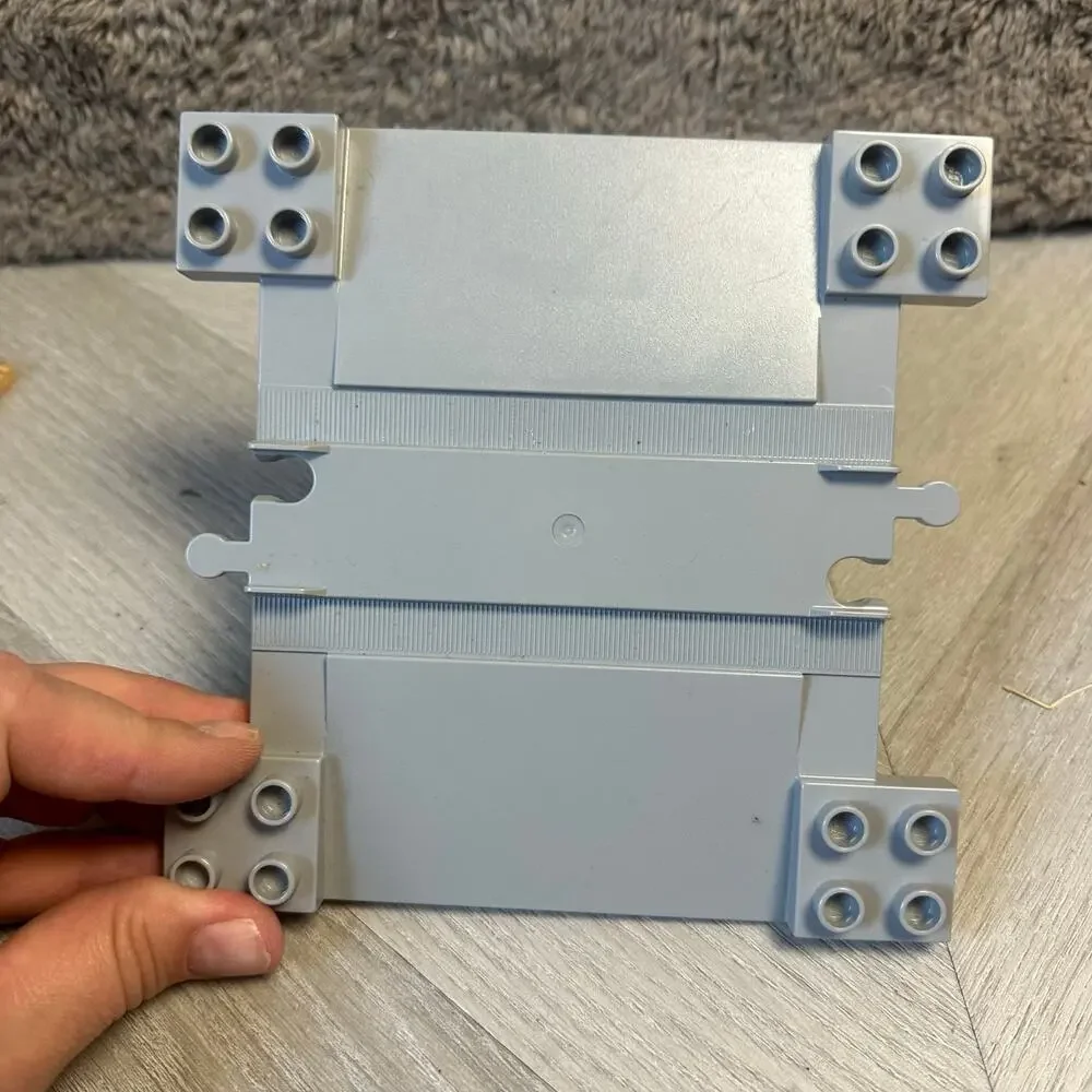 Lego Duplo 6391 Train Track with Ramps for Car Crossing Gray